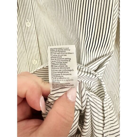 Vintage Y2K style - Pro Jek Raw men’s button-down shirt white and light gray str - Picture 10 of 12